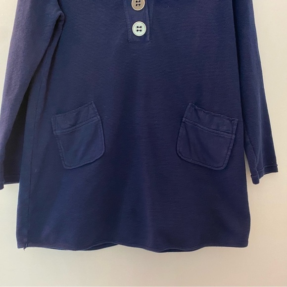 Soft Surroundings Take Two waffle knit sweater. Size PL, Navy Blue. Pullover. - Picture 3 of 6